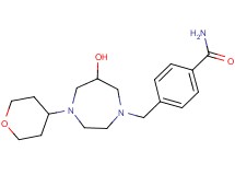4-{[6-hydroxy-4-(tetrahydro-2H-pyran-4-yl)-1,4-diazepan-1-yl]methyl}benzamide