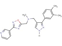 1-[3-(3,4-dimethylphenyl)-1H-pyrazol-4-yl]-N-methyl-N-{[3-(3-pyridinyl)-1,2,4-oxadiazol-5-yl]methyl}methanamine