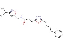 N-[(3-isopropyl-5-isoxazolyl)methyl]-3-[5-(4-phenylbutyl)-1,3,4-oxadiazol-2-yl]propanamide