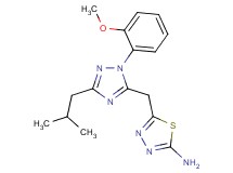 5-{[3-isobutyl-1-(2-methoxyphenyl)-1H-1,2,4-triazol-5-yl]methyl}-1,3,4-thiadiazol-2-amine