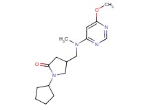 1-cyclopentyl-4-{[(6-methoxypyrimidin-4-yl)(methyl)amino]methyl}pyrrolidin-2-one