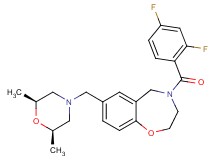 4-(2,4-difluorobenzoyl)-7-{[(2R*,6S*)-2,6-dimethyl-4-morpholinyl]methyl}-2,3,4,5-tetrahydro-1,4-benzoxazepine