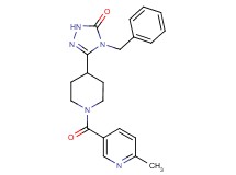 4-benzyl-5-{1-[(6-methyl-3-pyridinyl)carbonyl]-4-piperidinyl}-2,4-dihydro-3H-1,2,4-triazol-3-one