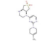 (4aR*,7aS*)-1-[2-(4-methyl-3,6-dihydropyridin-1(2H)-yl)pyrimidin-4-yl]octahydrothieno[3,4-b]pyrazine 6,6-dioxide