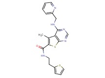 5-methyl-4-[(2-pyridinylmethyl)amino]-N-[2-(2-thienyl)ethyl]thieno[2,3-d]pyrimidine-6-carboxamide