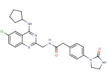 N-{[6-chloro-4-(cyclopentylamino)-2-quinazolinyl]methyl}-2-[4-(2-oxo-1-imidazolidinyl)phenyl]acetamide