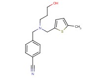 4-({(3-hydroxypropyl)[(5-methyl-2-thienyl)methyl]amino}methyl)benzonitrile