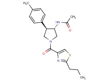 N-{(3S*,4R*)-4-(4-methylphenyl)-1-[(2-propyl-1,3-thiazol-4-yl)carbonyl]-3-pyrrolidinyl}acetamide