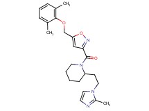 1-({5-[(2,6-dimethylphenoxy)methyl]-3-isoxazolyl}carbonyl)-2-[2-(2-methyl-1H-imidazol-1-yl)ethyl]piperidine