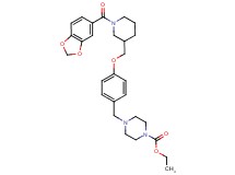 ethyl 4-(4-{[1-(1,3-benzodioxol-5-ylcarbonyl)-3-piperidinyl]methoxy}benzyl)-1-piperazinecarboxylate