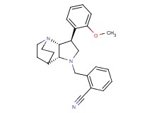 2-{[(2R*,3S*,6R*)-3-(2-methoxyphenyl)-1,5-diazatricyclo[5.2.2.0~2,6~]undec-5-yl]methyl}benzonitrile
