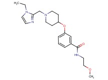 3-({1-[(1-ethyl-1H-imidazol-2-yl)methyl]-4-piperidinyl}oxy)-N-(2-methoxyethyl)benzamide