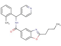 2-butyl-N-[(2-methylphenyl)(4-pyridinyl)methyl]-1,3-benzoxazole-5-carboxamide