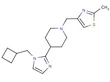4-[1-(cyclobutylmethyl)-1H-imidazol-2-yl]-1-[(2-methyl-1,3-thiazol-4-yl)methyl]piperidine