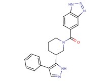 5-{[3-(4-phenyl-1H-pyrazol-5-yl)piperidin-1-yl]carbonyl}-1H-1,2,3-benzotriazole
