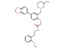 2-{4-(1,3-benzodioxol-5-yl)-2-[(3-methyl-1-piperidinyl)methyl]phenoxy}-N-[2-(2-methoxyphenyl)ethyl]acetamide