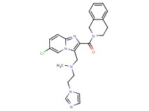 N-{[6-chloro-2-(3,4-dihydro-2(1H)-isoquinolinylcarbonyl)imidazo[1,2-a]pyridin-3-yl]methyl}-2-(1H-imidazol-1-yl)-N-methylethanamine