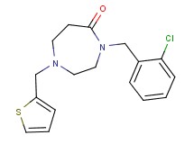 4-(2-chlorobenzyl)-1-(2-thienylmethyl)-1,4-diazepan-5-one