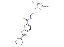 2-cyclohexyl-N-[3-(3,5-dimethyl-1H-1,2,4-triazol-1-yl)propyl]-1,3-benzoxazole-6-carboxamide