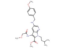 methyl 3-[(methoxyacetyl)amino]-5-[(4-methoxybenzyl)amino]-1-(3-methylbutyl)-1H-pyrrolo[2,3-b]pyridine-2-carboxylate