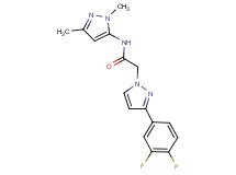 2-[3-(3,4-difluorophenyl)-1H-pyrazol-1-yl]-N-(1,3-dimethyl-1H-pyrazol-5-yl)acetamide