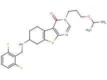 7-[(2,6-difluorobenzyl)amino]-3-(3-isopropoxypropyl)-5,6,7,8-tetrahydro[1]benzothieno[2,3-d]pyrimidin-4(3H)-one