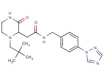 2-[1-(2,2-dimethylpropyl)-3-oxo-2-piperazinyl]-N-[4-(1H-1,2,4-triazol-1-yl)benzyl]acetamide