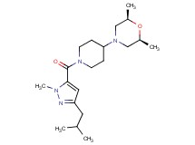 (2R*,6S*)-4-{1-[(3-isobutyl-1-methyl-1H-pyrazol-5-yl)carbonyl]-4-piperidinyl}-2,6-dimethylmorpholine