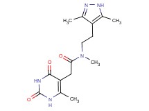 N-[2-(3,5-dimethyl-1H-pyrazol-4-yl)ethyl]-N-methyl-2-(6-methyl-2,4-dioxo-1,2,3,4-tetrahydropyrimidin-5-yl)acetamide