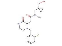2-[1-(2-fluorobenzyl)-3-oxo-2-piperazinyl]-N-{[1-(hydroxymethyl)cyclopropyl]methyl}-N-methylacetamide