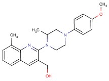 {2-[4-(4-methoxyphenyl)-2-methyl-1-piperazinyl]-8-methyl-3-quinolinyl}methanol