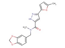 N-(1,3-benzodioxol-5-ylmethyl)-N-methyl-3-(5-methyl-2-furyl)-1H-pyrazole-5-carboxamide