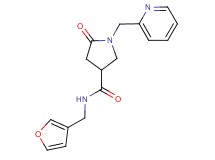 N-(3-furylmethyl)-5-oxo-1-(2-pyridinylmethyl)-3-pyrrolidinecarboxamide