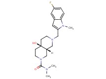 (4aR*,8aR*)-7-[(5-fluoro-1-methyl-1H-indol-2-yl)methyl]-4a-hydroxy-N,N-dimethyloctahydro-2,7-naphthyridine-2(1H)-carboxamide