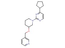 4-cyclopentyl-2-[3-(pyridin-3-ylmethoxy)piperidin-1-yl]pyrimidine