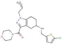 1-allyl-N-[(5-chloro-2-thienyl)methyl]-3-(4-morpholinylcarbonyl)-4,5,6,7-tetrahydro-1H-indazol-5-amine