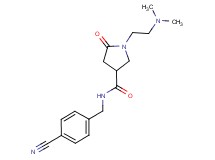 N-(4-cyanobenzyl)-1-[2-(dimethylamino)ethyl]-5-oxo-3-pyrrolidinecarboxamide