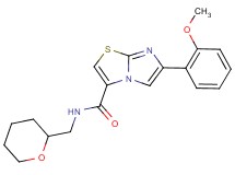 6-(2-methoxyphenyl)-N-(tetrahydro-2H-pyran-2-ylmethyl)imidazo[2,1-b][1,3]thiazole-3-carboxamide