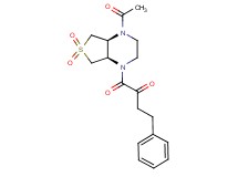 1-[(4aS*,7aR*)-4-acetyl-6,6-dioxidohexahydrothieno[3,4-b]pyrazin-1(2H)-yl]-1-oxo-4-phenyl-2-butanone