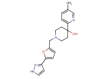 4-(5-methylpyridin-2-yl)-1-{[5-(1H-pyrazol-3-yl)-2-furyl]methyl}piperidin-4-ol