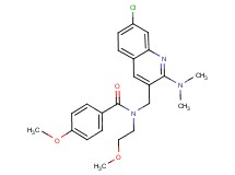 N-{[7-chloro-2-(dimethylamino)-3-quinolinyl]methyl}-4-methoxy-N-(2-methoxyethyl)benzamide