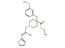 ethyl 1-[(2E)-3-(2-furyl)-2-methyl-2-propen-1-yl]-4-(3-methoxybenzyl)-4-piperidinecarboxylate