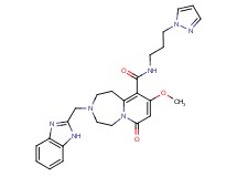 3-(1H-benzimidazol-2-ylmethyl)-9-methoxy-7-oxo-N-[3-(1H-pyrazol-1-yl)propyl]-1,2,3,4,5,7-hexahydropyrido[1,2-d][1,4]diazepine-10-carboxamide