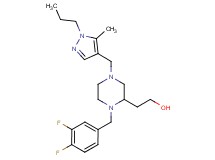 2-{1-(3,4-difluorobenzyl)-4-[(5-methyl-1-propyl-1H-pyrazol-4-yl)methyl]-2-piperazinyl}ethanol