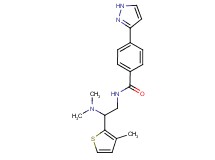 N-[2-(dimethylamino)-2-(3-methyl-2-thienyl)ethyl]-4-(1H-pyrazol-3-yl)benzamide