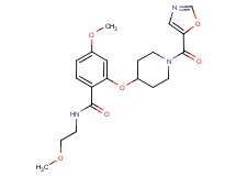 4-methoxy-N-(2-methoxyethyl)-2-{[1-(1,3-oxazol-5-ylcarbonyl)piperidin-4-yl]oxy}benzamide