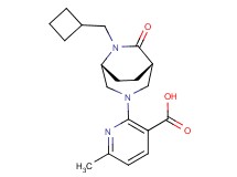 2-[(1S*,5R*)-6-(cyclobutylmethyl)-7-oxo-3,6-diazabicyclo[3.2.2]non-3-yl]-6-methylnicotinic acid