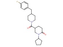 1-cyclopentyl-5-{[4-(4-fluorobenzyl)-1-piperidinyl]carbonyl}-2-piperidinone
