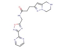 N-{[3-(2-pyrimidinyl)-1,2,4-oxadiazol-5-yl]methyl}-3-(4,5,6,7-tetrahydropyrazolo[1,5-a]pyrazin-2-yl)propanamide hydrochloride