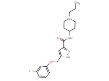 5-[(3-fluorophenoxy)methyl]-N-(1-propylpiperidin-4-yl)-1H-pyrazole-3-carboxamide